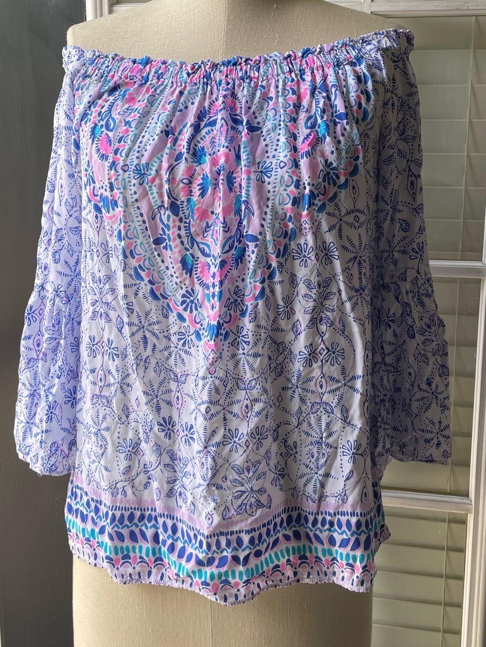 Lilly Pulitzer Nevie Off the Shoulder Top - Picture 2 of 6